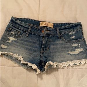 Hollister Jean shorts with lace detail